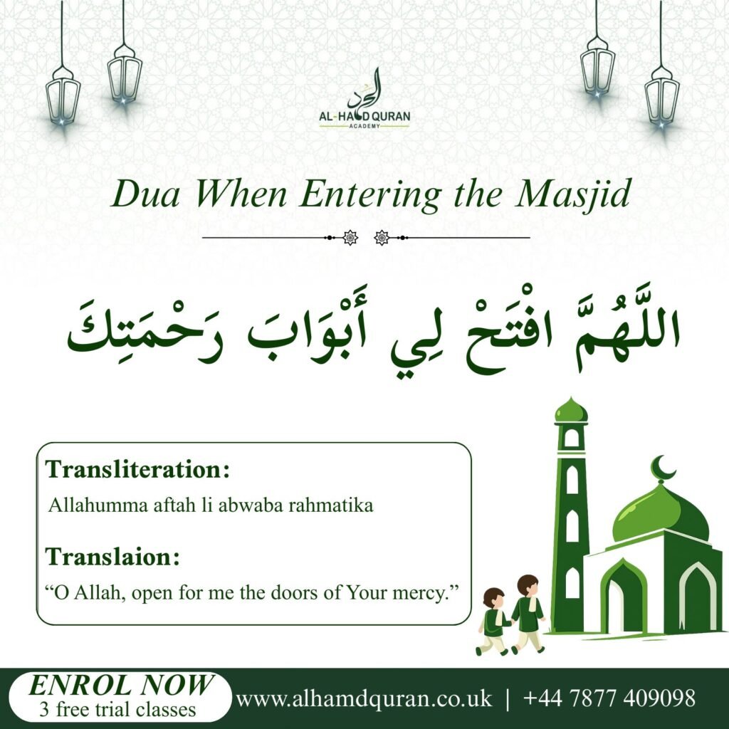 Dua When Entering Masjid